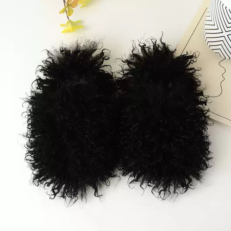 Wholesale Winter Imitation Beach Wool Fashion Warm Cotton Slippers Home Slippers