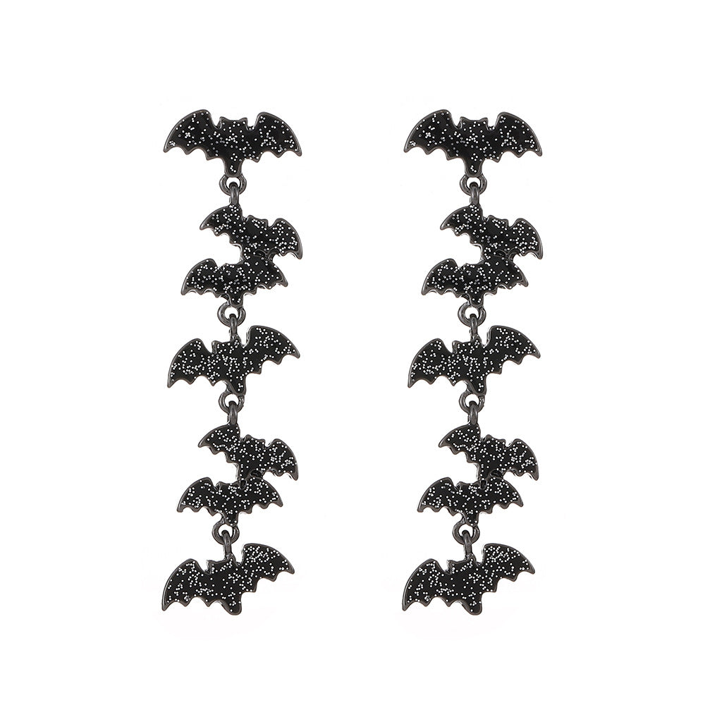 Wholesale  Devil Bat  Pumpkin Earrings For Women Alloy Electroplated Jewelry Accessory Trendy Party Gift Boutique Resale