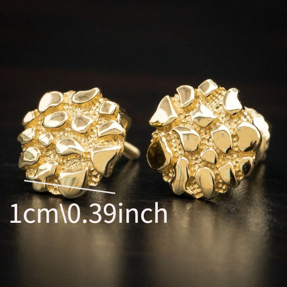 Wholesale Retro gold irregular geometric earrings