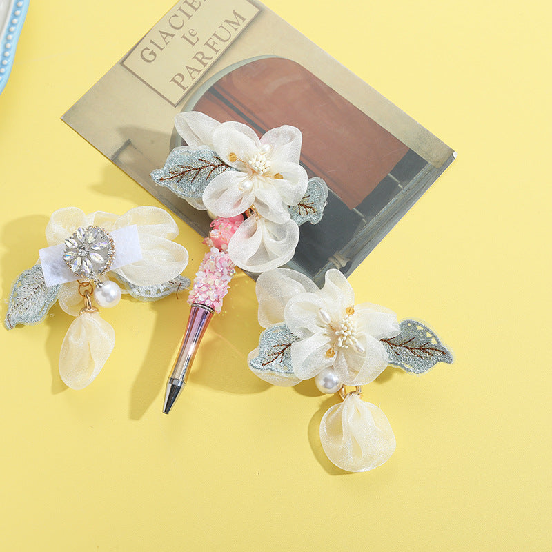 Wholesale 10pcs Sweet Bead Alloy Pendant Pearl Tassel Flower Beads