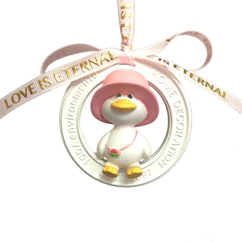 Wholesale Gypsum Cute Duck Car Aromatherapy Expanding Fragrance Stone Pendant