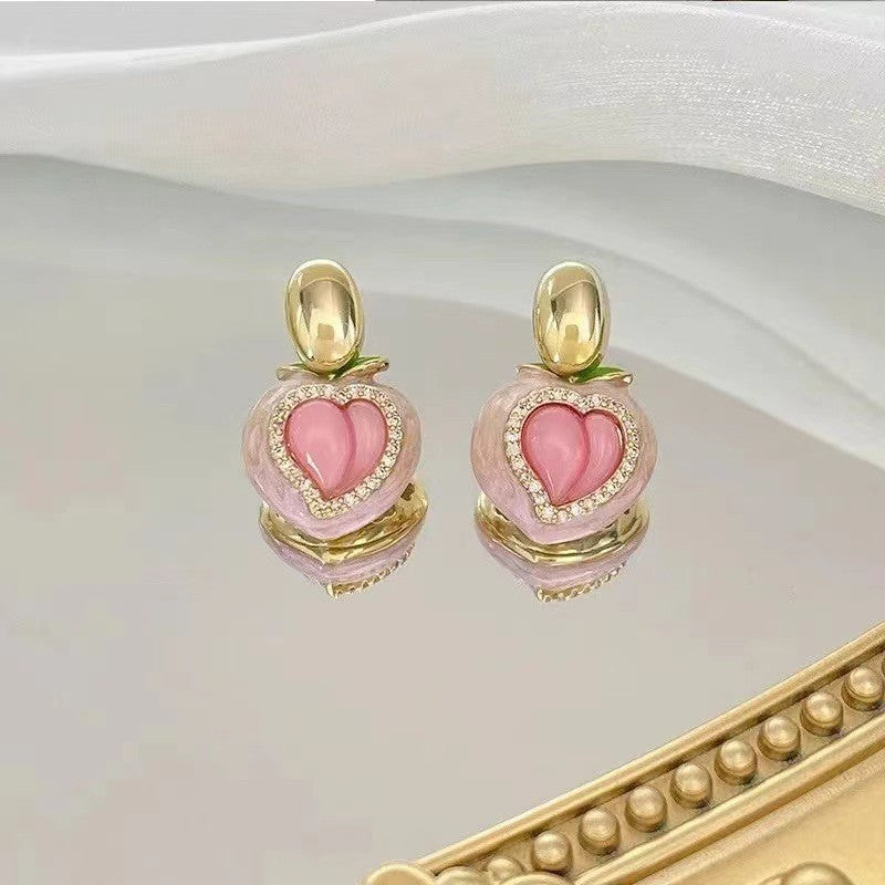 Wholesale Forest-style colorful diamond butterfly long earrings