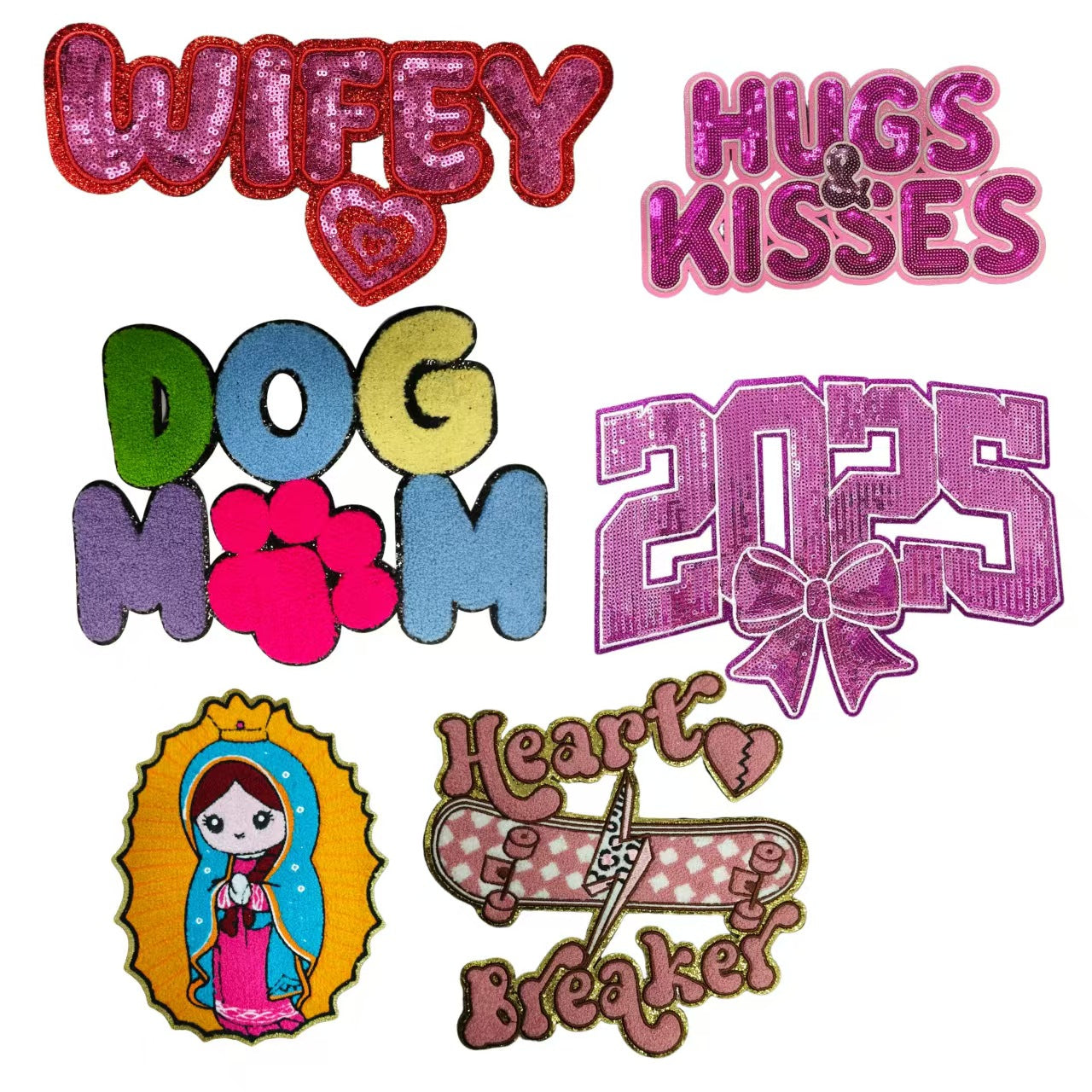 Wholesale Sequin Embroidery Oversized 28Cm Red Patch Coat Decor Boutique Craft Supply