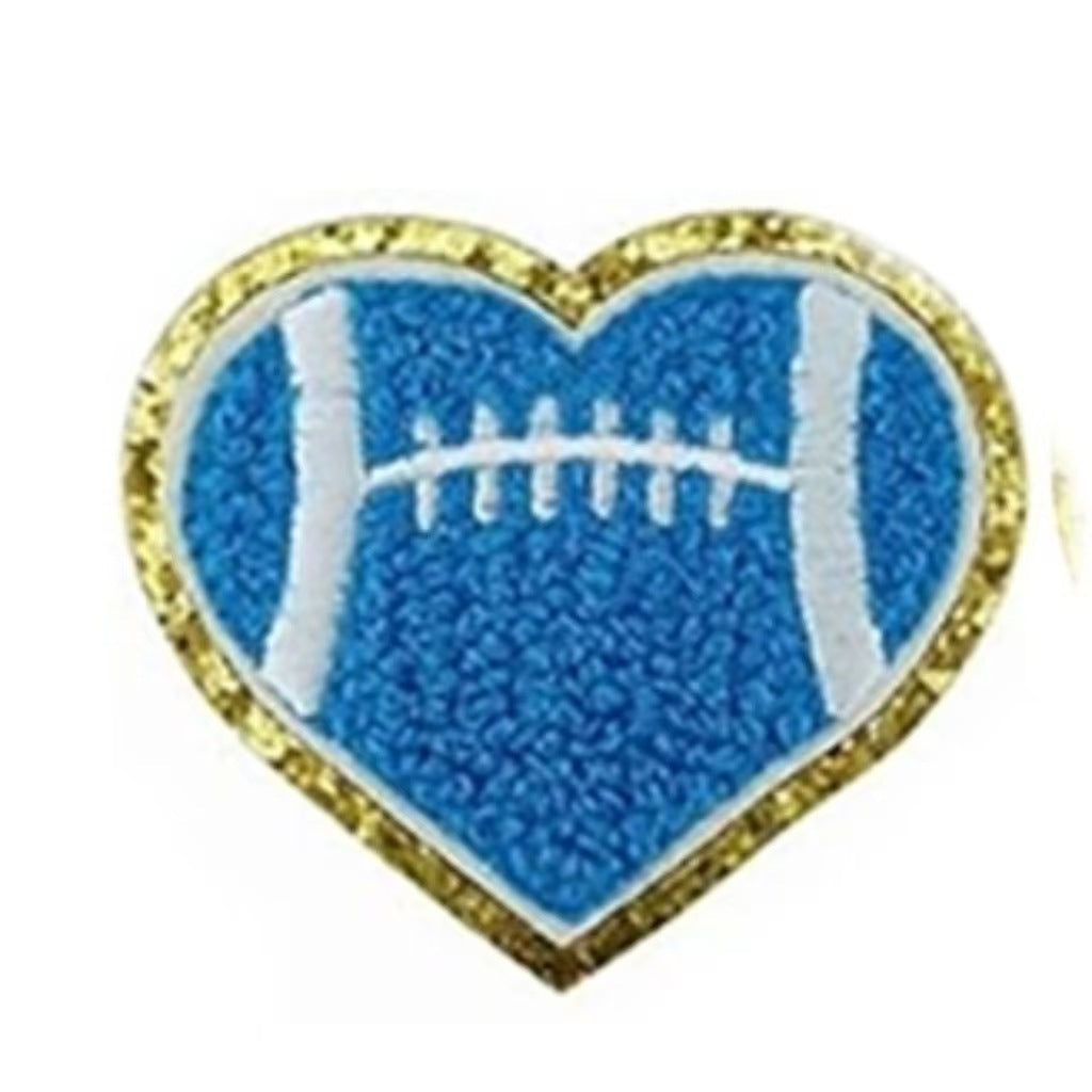 Wholesale Gold Edge Embroidery Patch Sports Ball Motif Rugby Baseball Basketball Volleyball Soccer Hot Melt Applique For Coat Party Home Decor