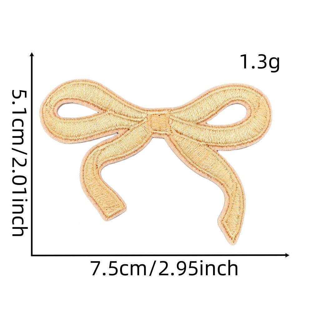 Wholesale Colorful and cute bow embroidery DIY Patches