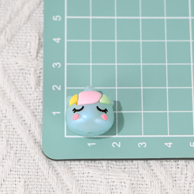 Wholesale  10pcs/pack Cartoon Unicorn Beads  Acrylic Beads