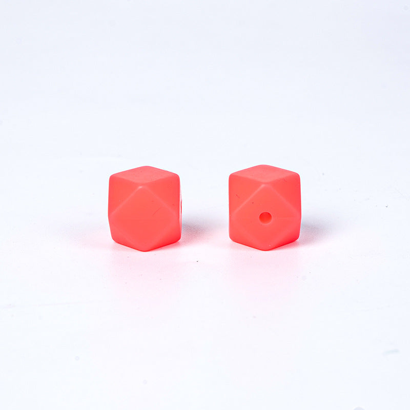 Wholesale 50pcs 17mm Hexagonal Shape Silicone Beads