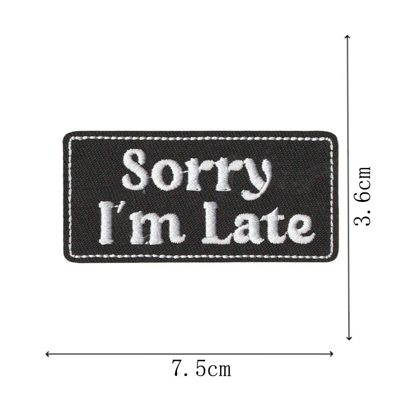 Wholesale Embroidered Iron On Patches Warrior Series English Letter Applique Set Of 9 For Towels Clothing Bags DIY Decorative Craft Supply