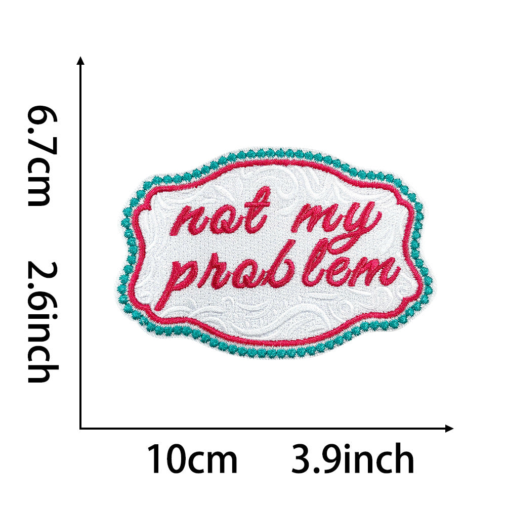 Wholesale 20 Styles Pink Letter Gold Plaid Polyester DIY Iron On Embroidered Patches For Shoes Hats Stylish Gift
