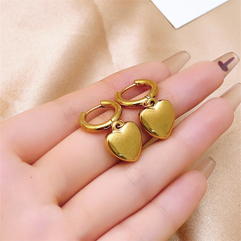 Wholesale Geometric Love Stainless Steel Earrings