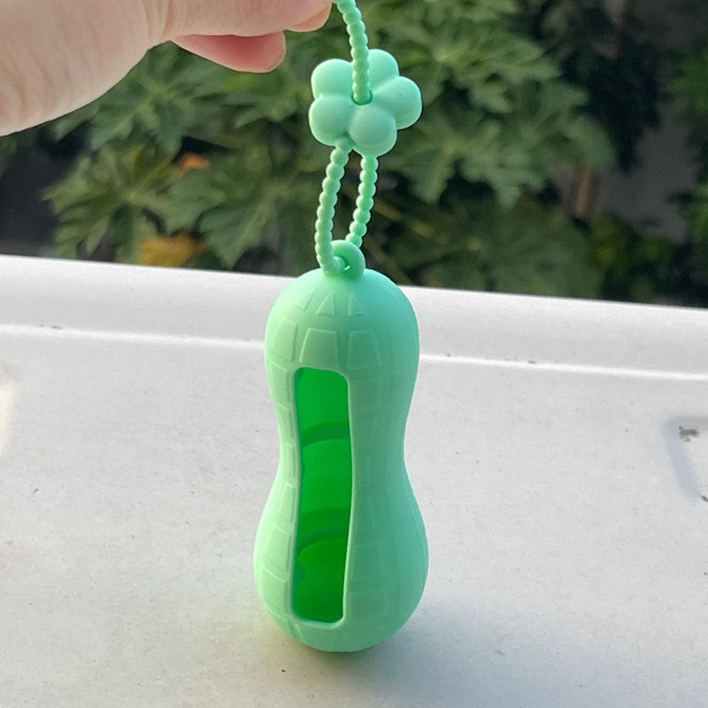 Wholesale Lipstick case silicone protective case bow lipstick bag keychain