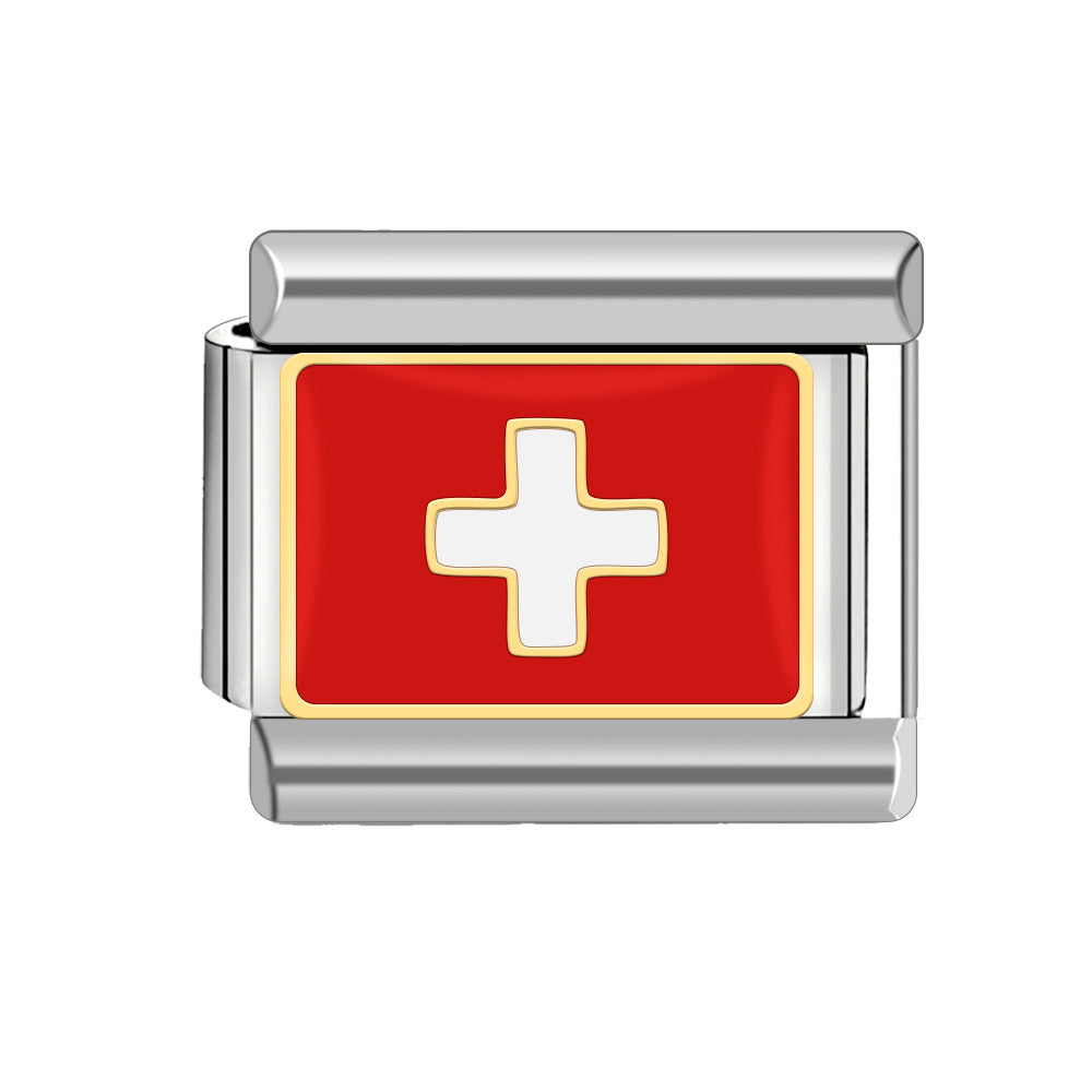 Wholesale Italian Charm Bracelet 9mm DIY Patchwork Detachable Flag Combination Bracelet