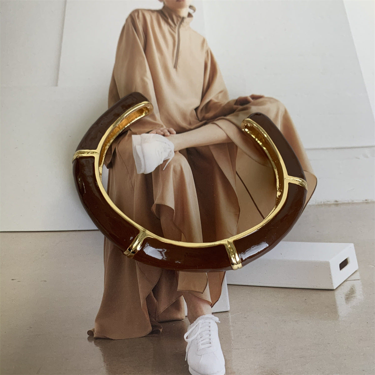 Wholesale Vintage enamel oil drip irregular wave open bracelet