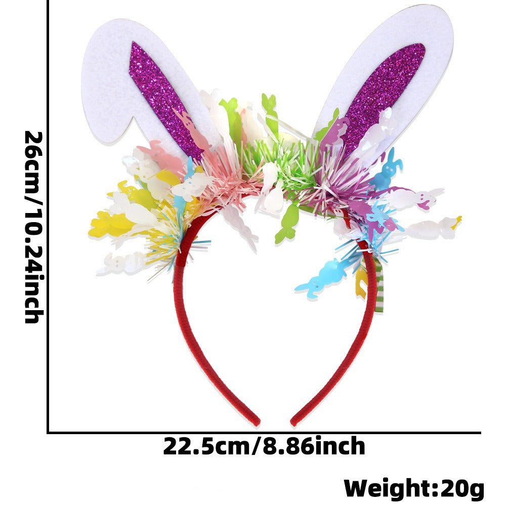 Wholesale Easter decorations holiday party party event dress up cartoon cute rabbit rabbit ears decoration headband headdress