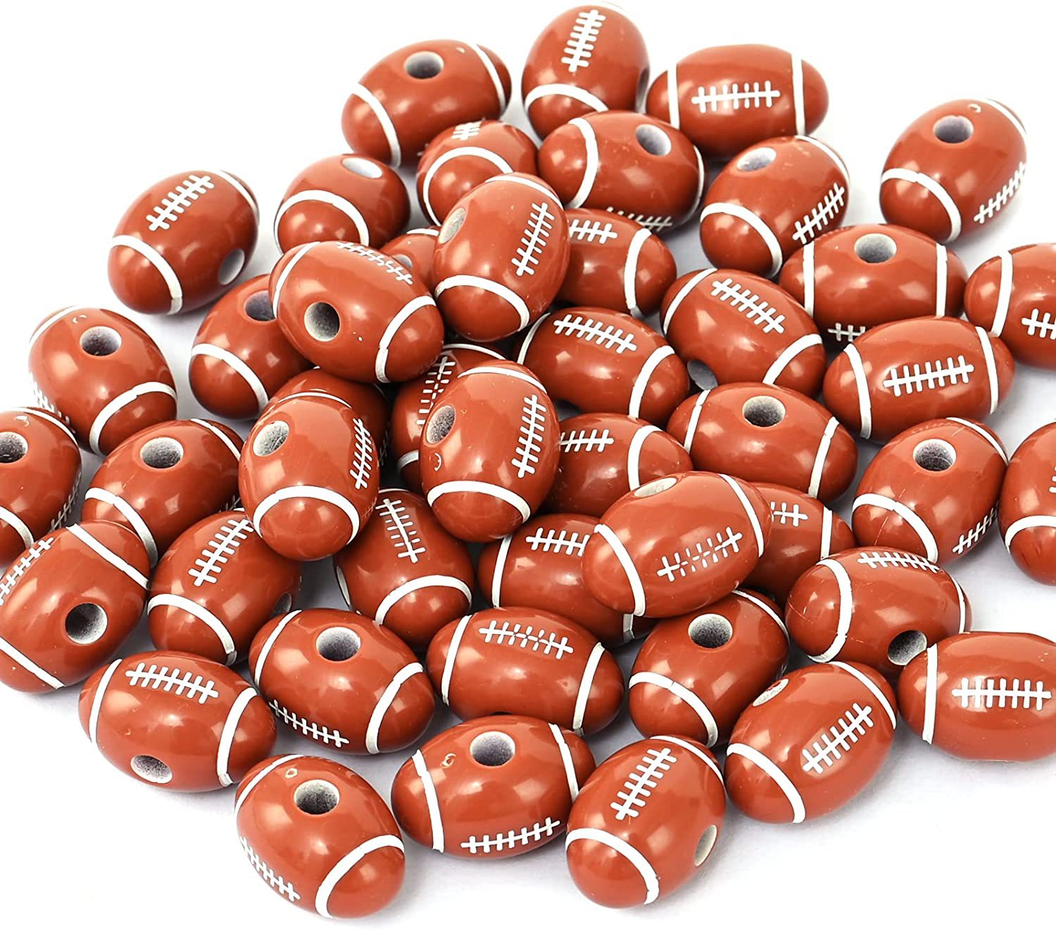 Wholesale 50pcs Acrylic Baseball Basketball Soccer Tennis Loose Beads