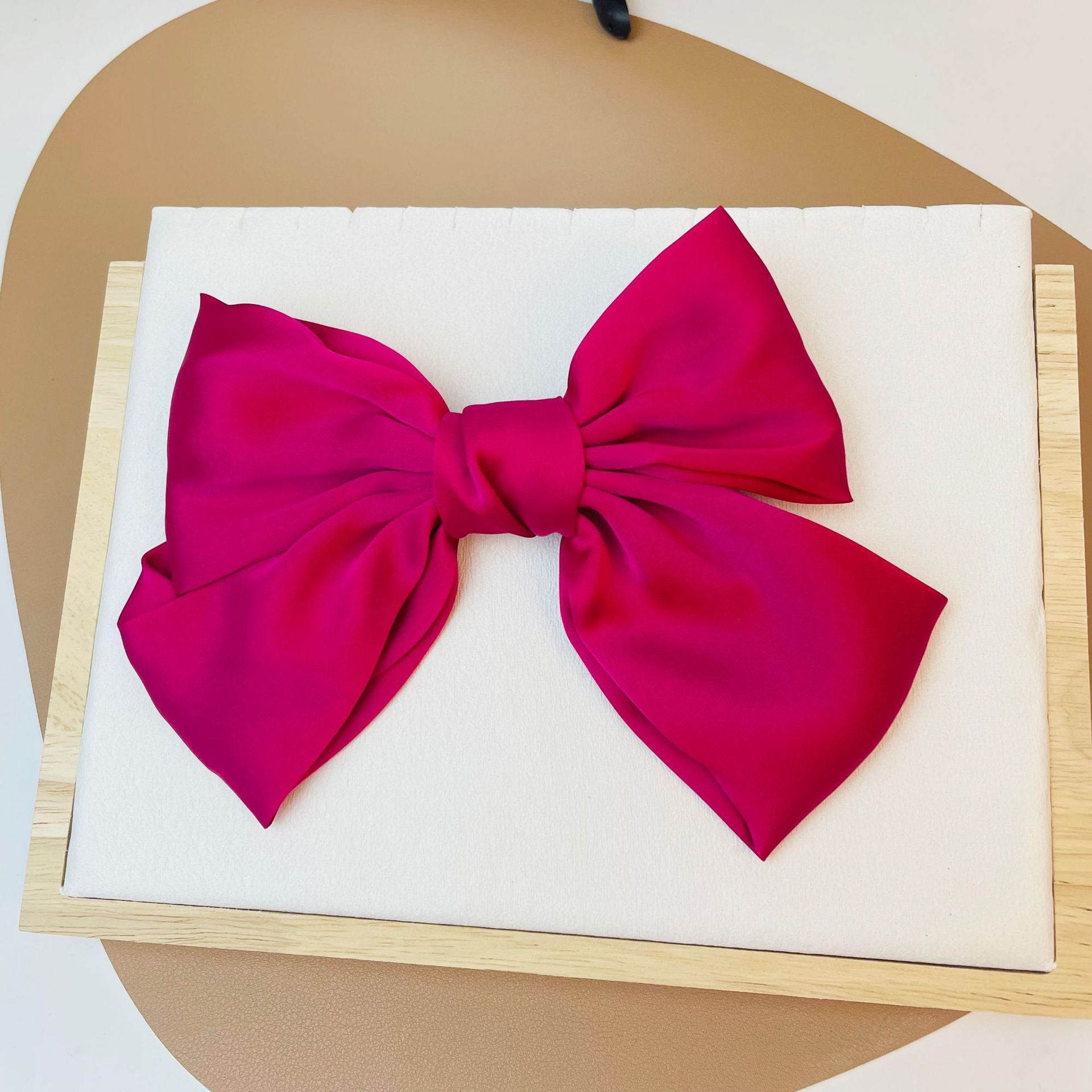 Wholesale Satin Bow Top Clip Princess Head Spring Clip