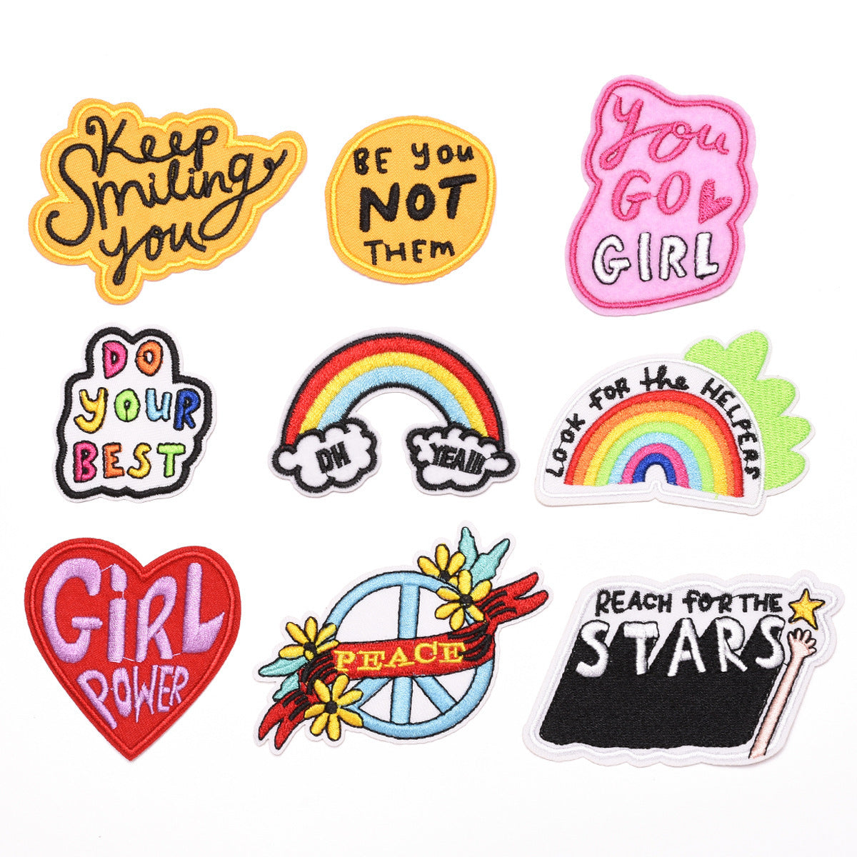 Wholesale Cartoon Animal Embroidered Patches 9 Pack Cloth Applique For Clothing Bags And DIY Crafts
