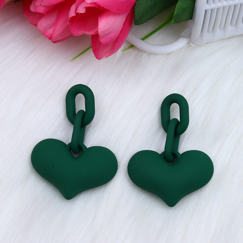 Wholesale Valentine's Day Love Spray Painted Acrylic Earrings