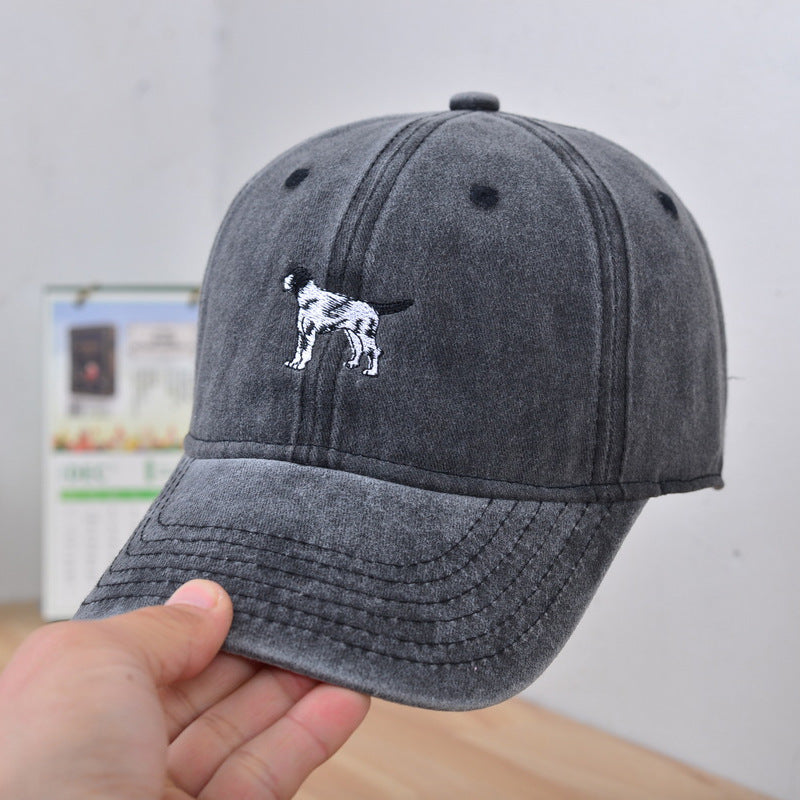 Wholesale Washed Solid Color Puppy Retro Distressed Baseball Cap