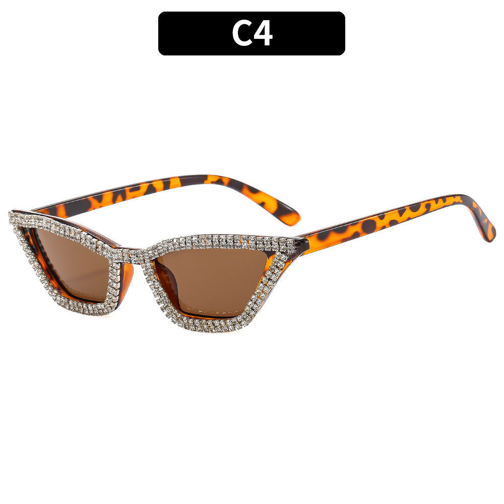 Wholesale Diamond Cat Eye PC Sunglasses