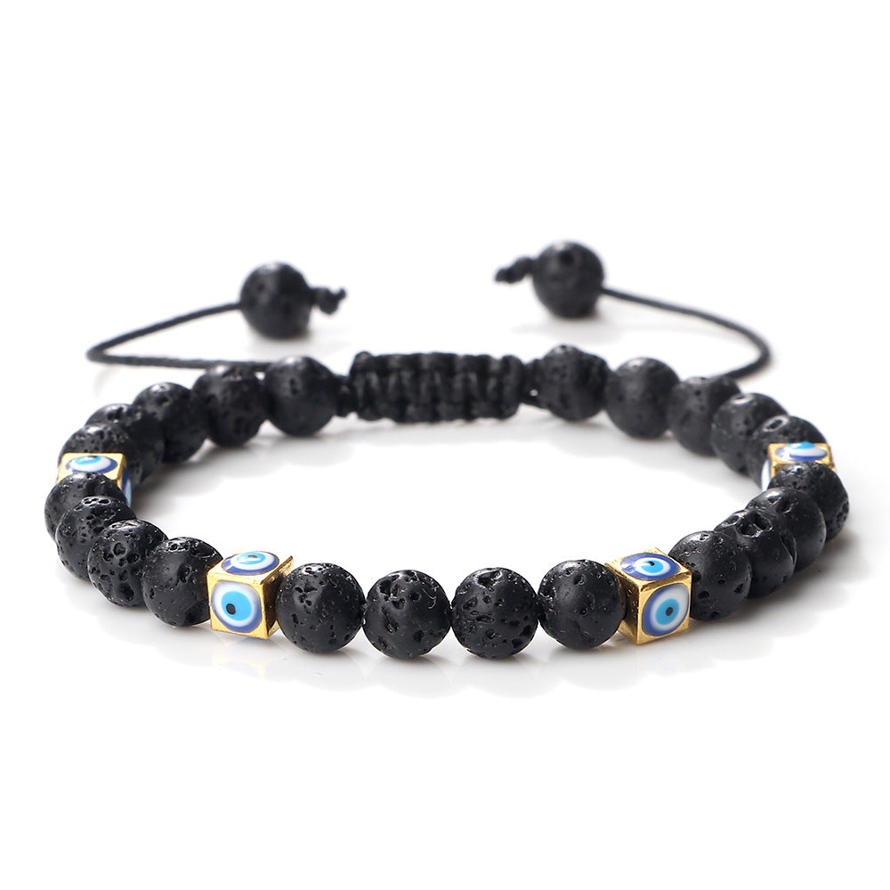 Wholesale Hand woven square Devil' s Eye bracelet