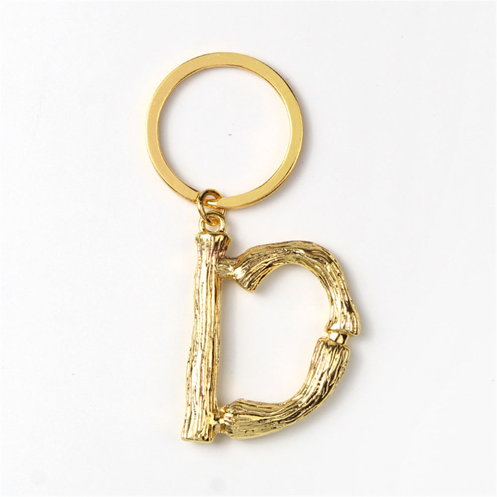 Wholesale Creative 26 English Letters Zinc Alloy Keychain