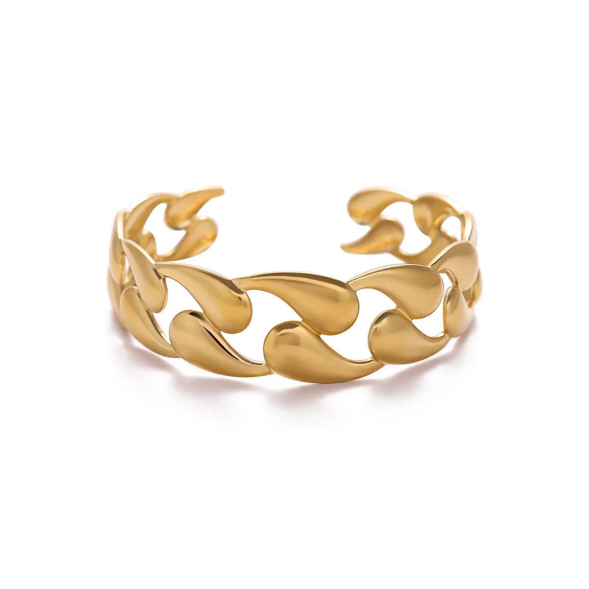 Wholesale personality exaggerated opening Stainless steel bracelet wide version jewelry