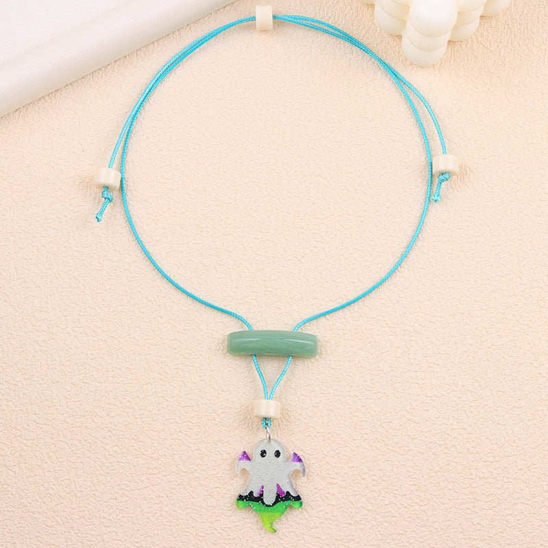 Wholesale  Colorful Ghost Bat Acrylic Necklace