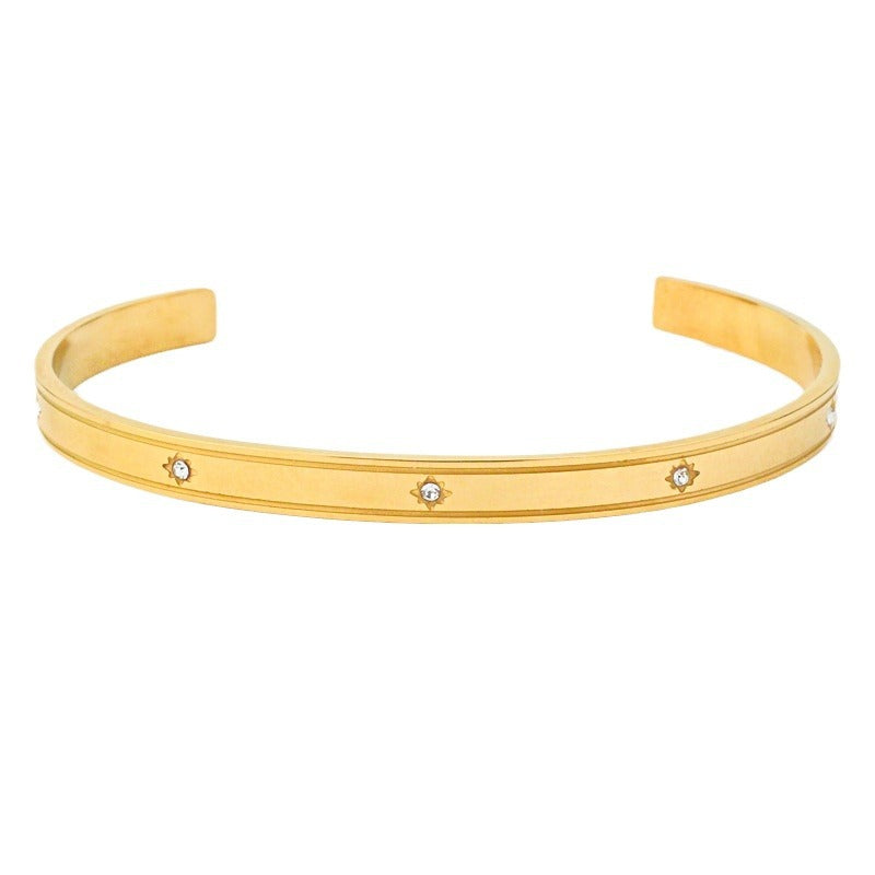 Wholesale Titanium steel diamond-encrusted Bracelet