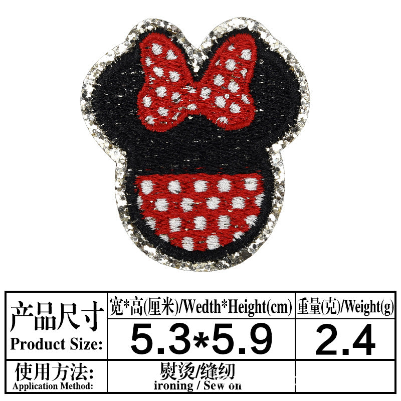 Wholesale 13 Styles Cartoon Cloth Patches Decorative Twill Sew On Appliques For Bags Clothing Hats Fashion Resale Accessory MysteryZone