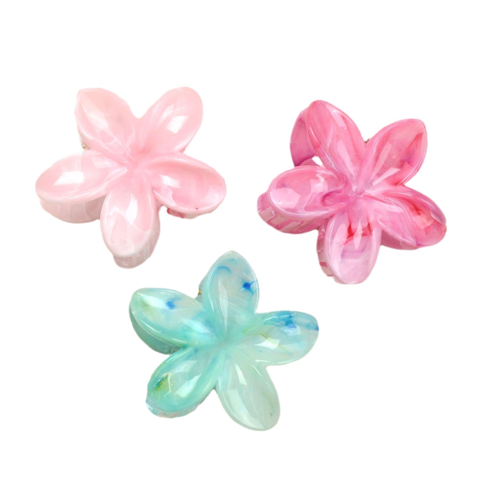 Wholesale plumeria flower bauhinia flower festival women's back head shark clip hair accessories