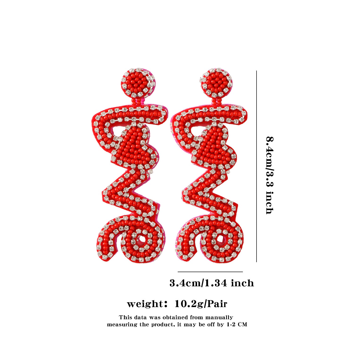 Wholesale Valentine's Day Handwoven LOVE Letter Rice Bead Earrings