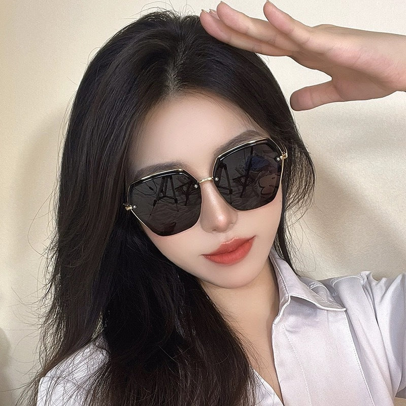 Wholesale Polarized Fashion Polygon Versatile Large Frame Sunglasses