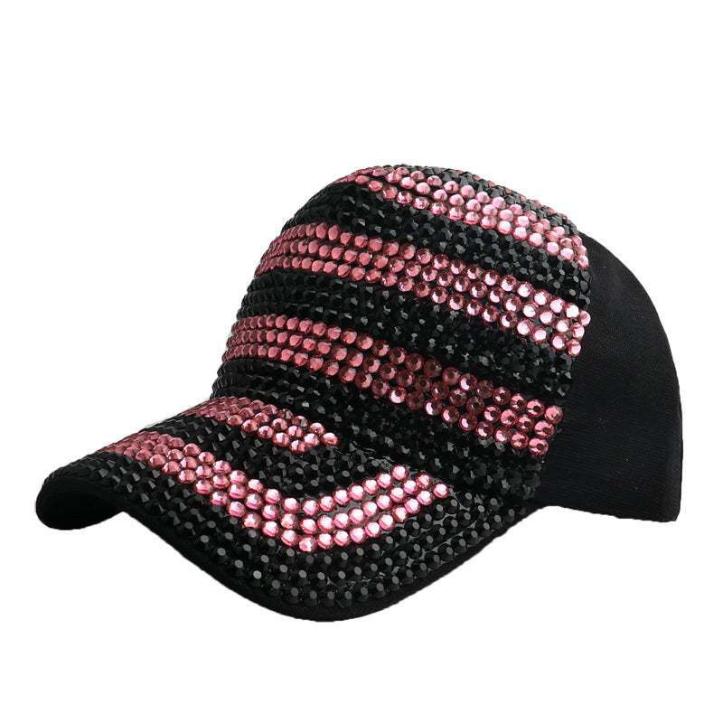 Wholesale Two-color Rhinestone Full Diamond Baseball Cap