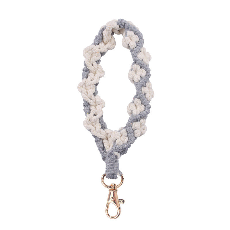 Wholesale Creative Pure Handmade Small Daisy Pattern Sneeper Keychain