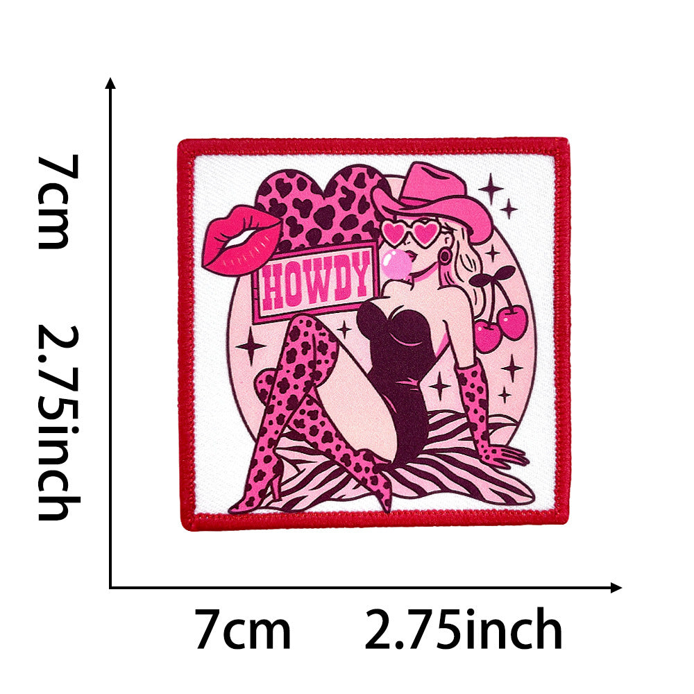 Wholesale Trendy Beach Skull Coffee Mom Theme Iron On Embroidered Patch DIY Decorative Accent For Bags And Coats Resale