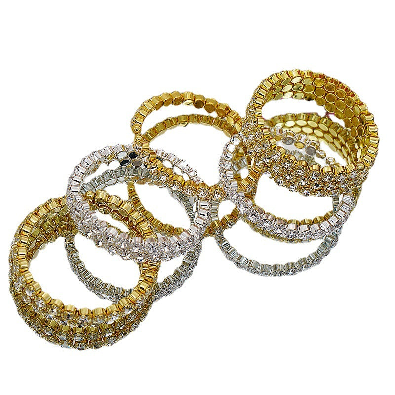 Wholesale Entangled Fashion Trendy Rhinestones Bracelet