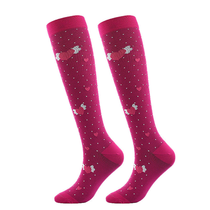Wholesale Valentine's Day Compression Socks, Sports Slimming Legs, Medical Assisted Elastic Socks