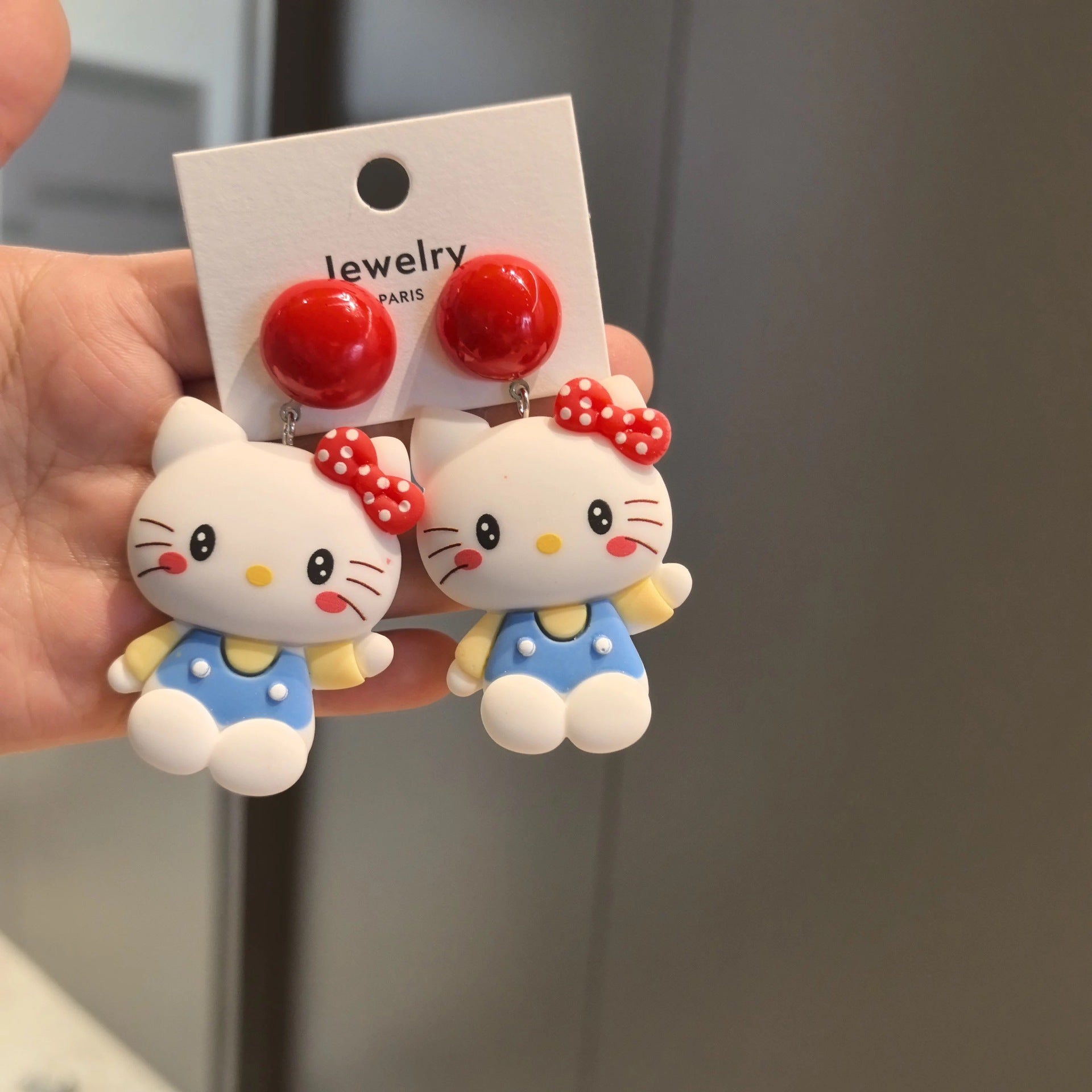 Wholesale  925 Silver Needle Cute Sweet Cat Earrings Ear Clip