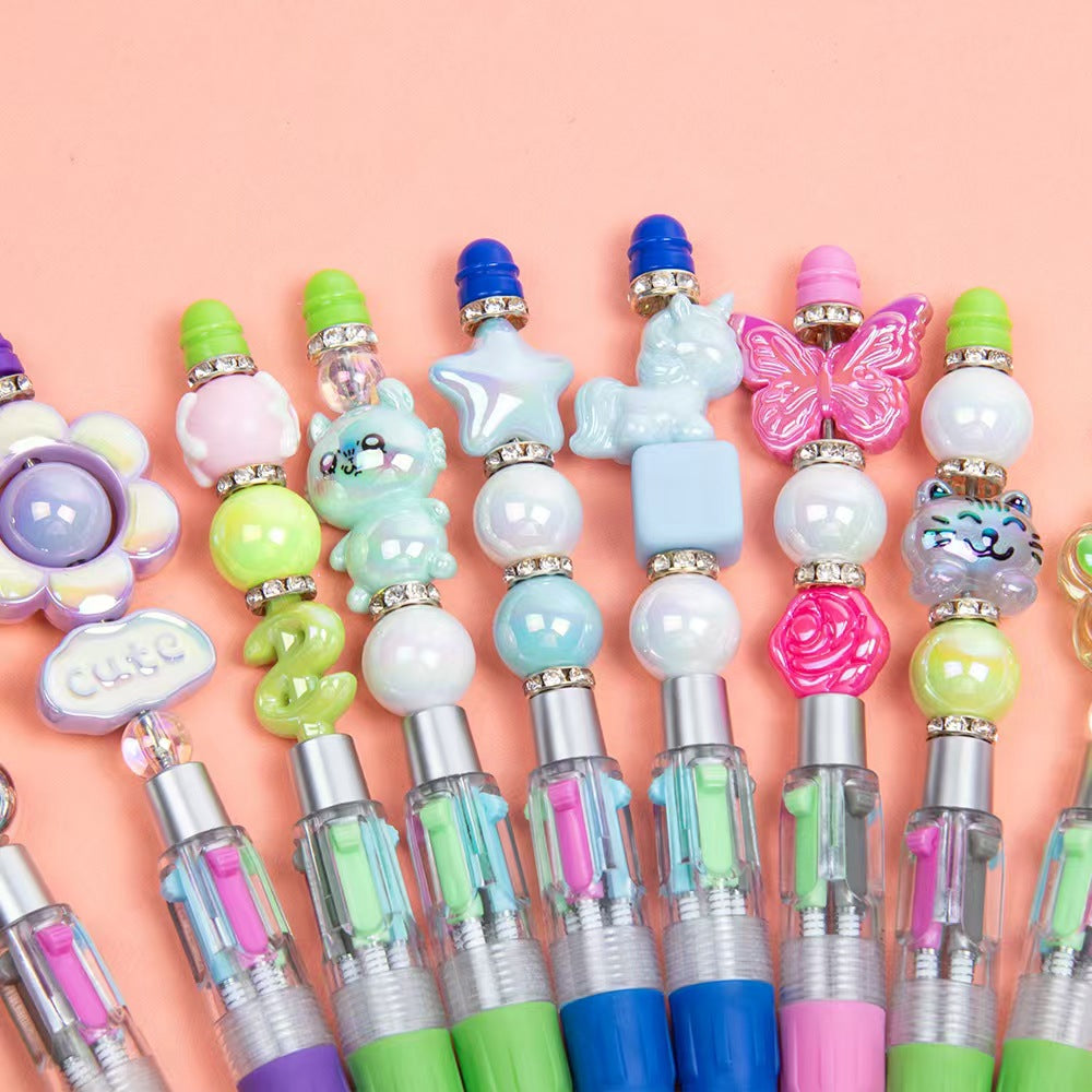 Wholesale 2pcs Cartoon Four Color Beaded Pen