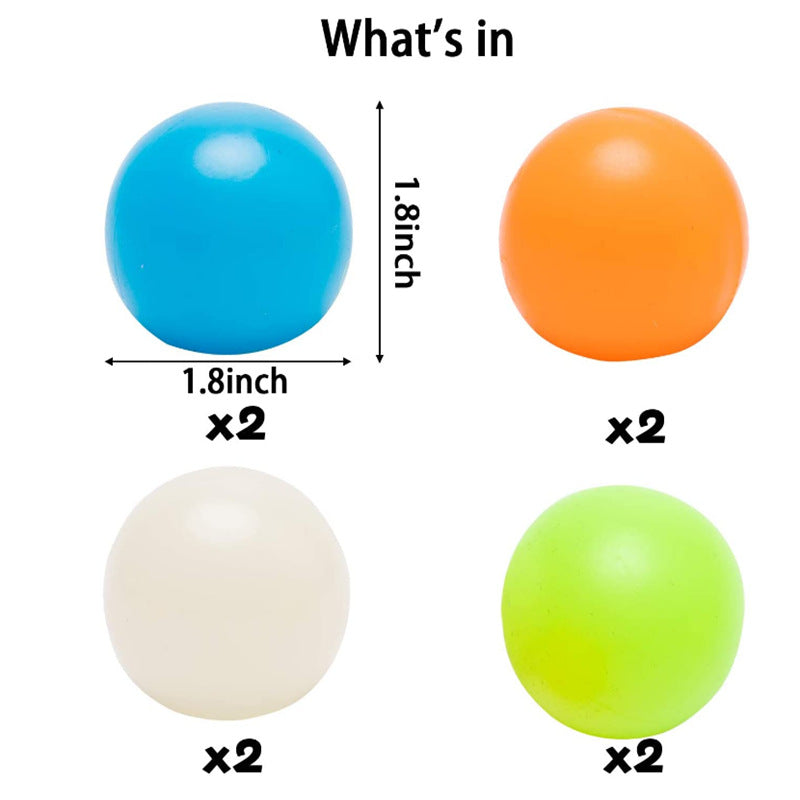 Wholesale TPR Luminous Sticky Target Ball Sticky Wall Ball Decompression Vent Ball