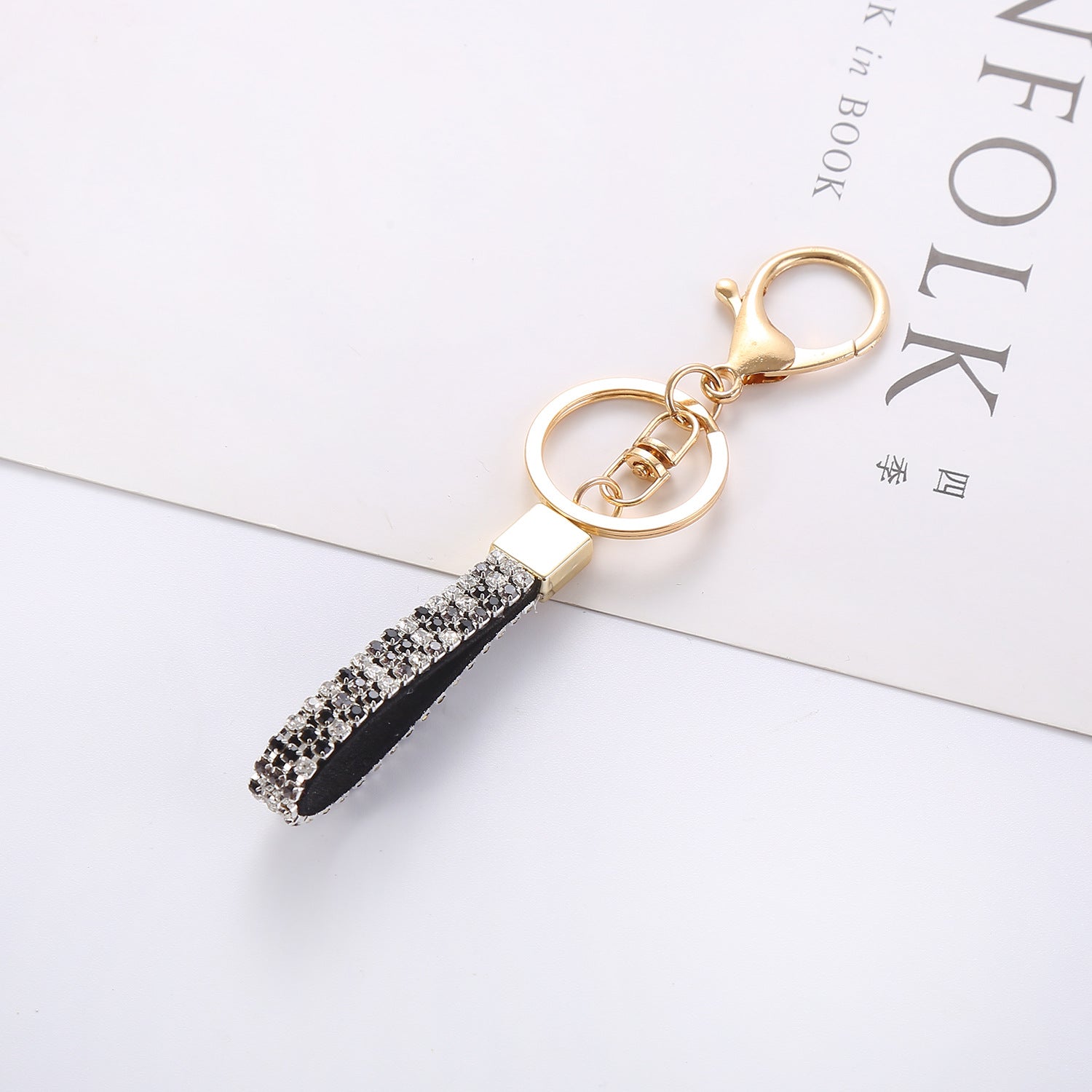 Wholesale Diamond Studded Anti Lost Bag Pendant Car Keychains