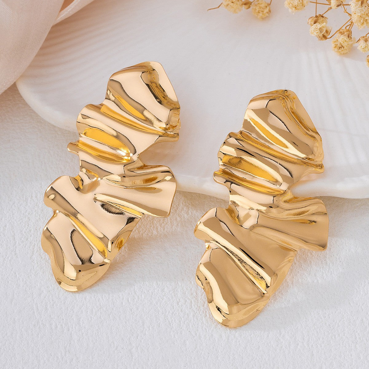 Wholesale Geometric Punk Women S Alloy Earrings Irregular Quadrilateral Fashion Jewelry Accessory Party Wear Gift Boutique Resale