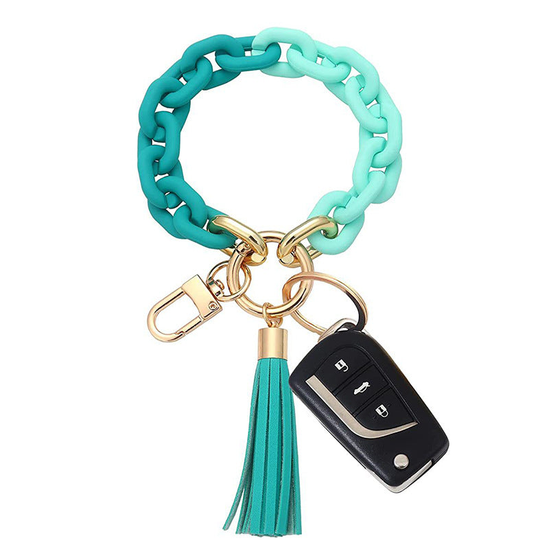 Wholesale Tassel Acrylic Bracelet Keychain