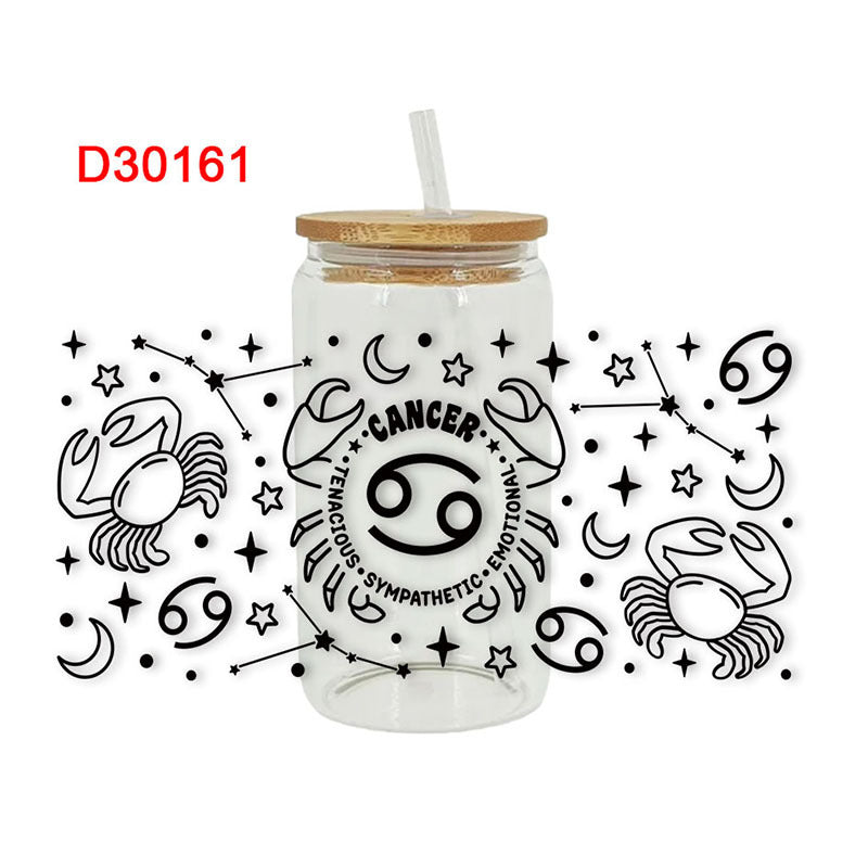 Wholesale  Black and white style  16oz Cup UV DTF Wraps 16oz Cup UV DTF Wraps