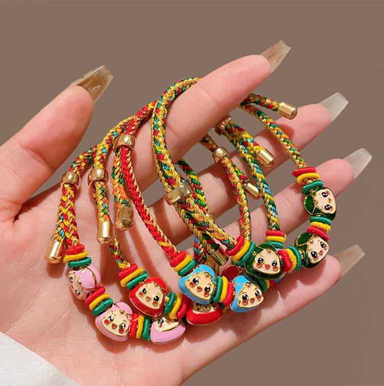 Wholesale Colorful Rope Braided Rice Dumpling Baby Ethnic Style Festival Bracelet