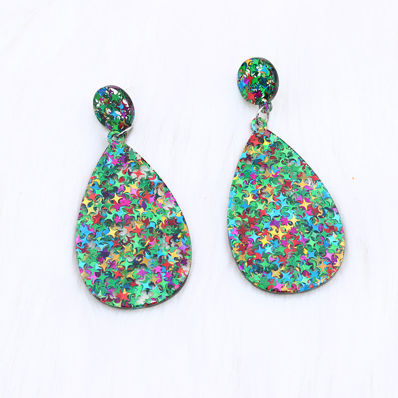 Wholesale Star Mask Carnival Acrylic Earrings