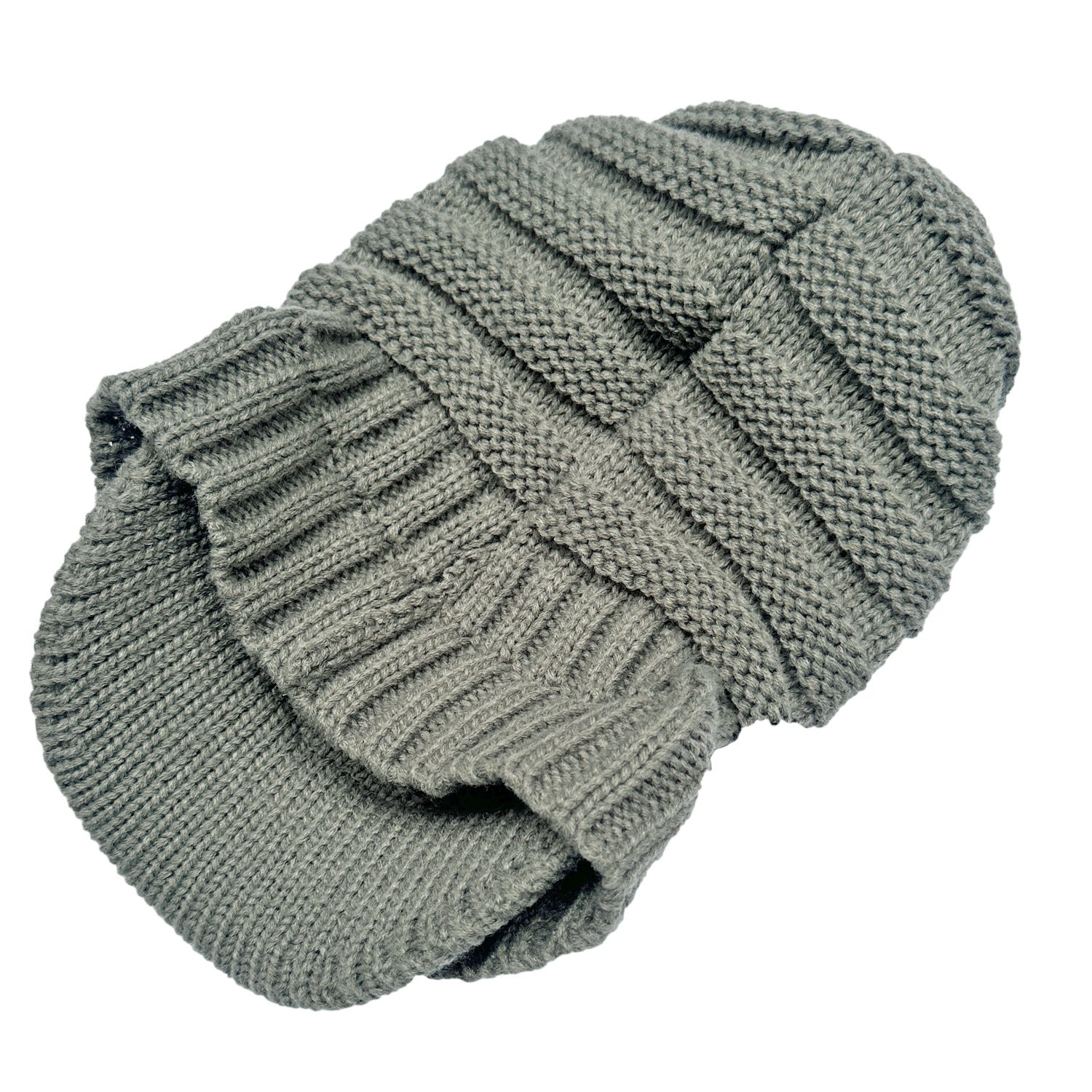 Wholesale Autumn and Winter Striped Duck Tongue Curled Edge Striped Wool Knitted Hat