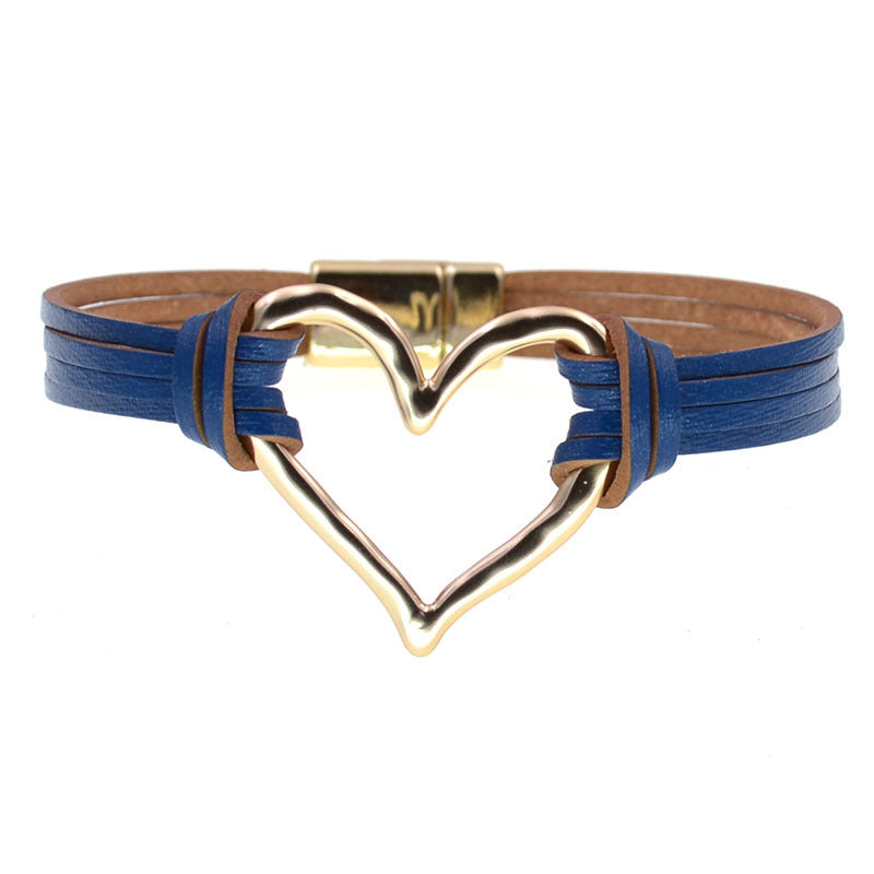 Wholesale Layered large heart-shaped women' s bracelet