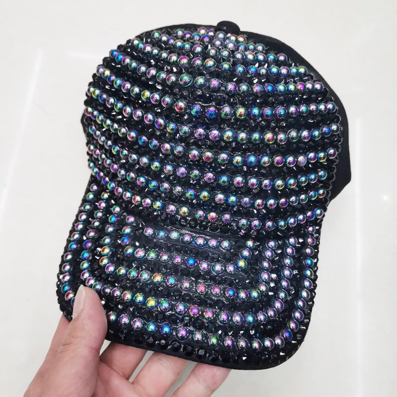 Wholesale Colorful Pearl Rhinestone Baseball Cap